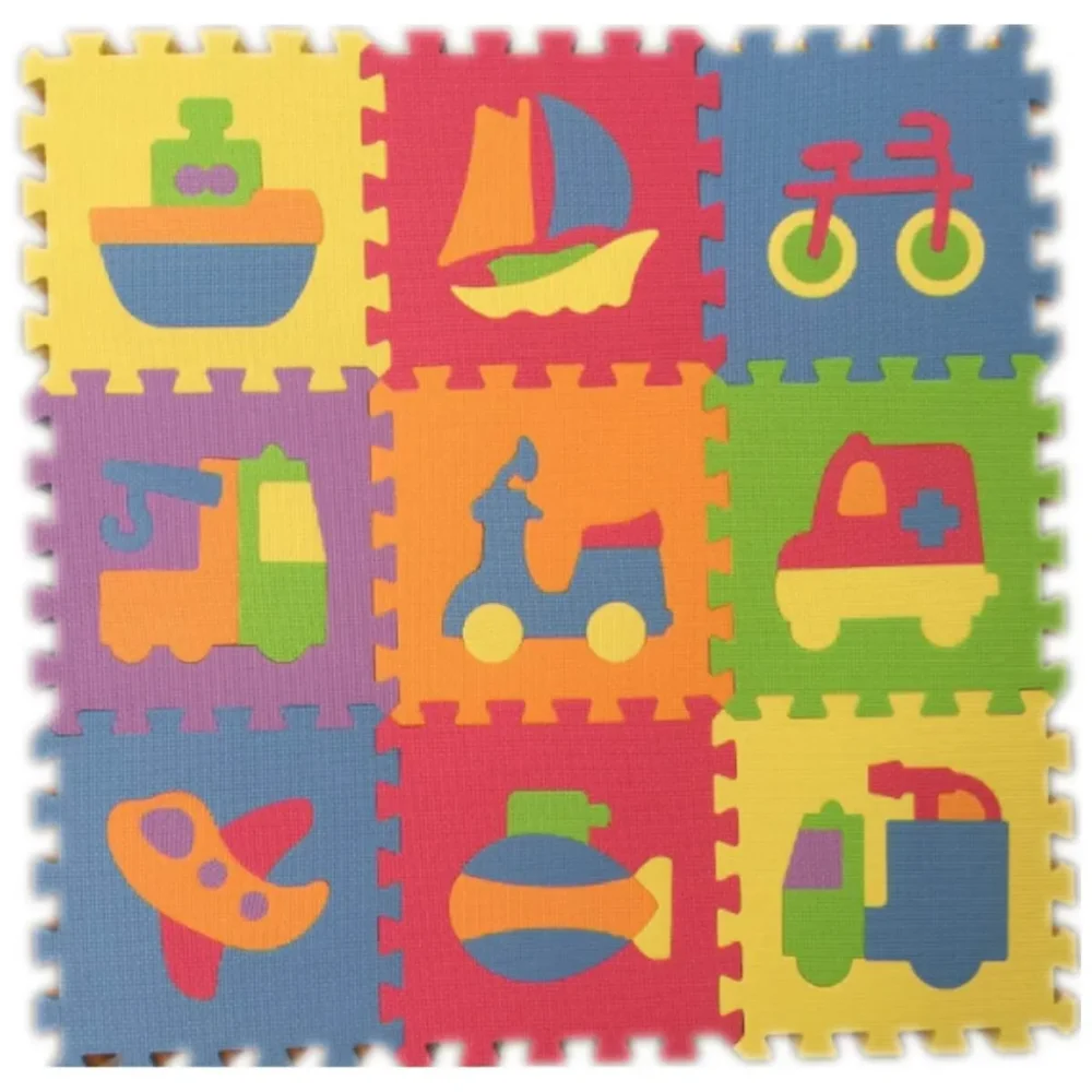 puzzle covor din cauciuc pentru copii vehicule