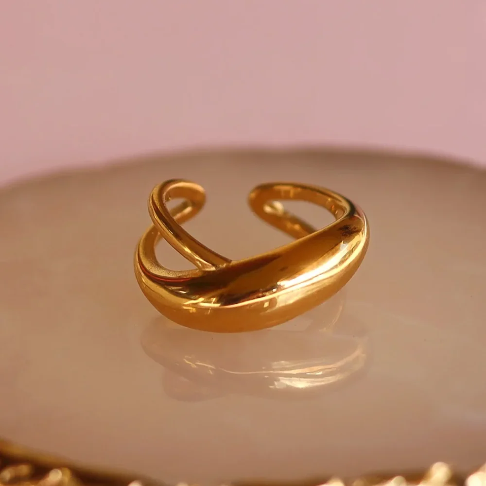 melomelo Halina Double Band Ring 4